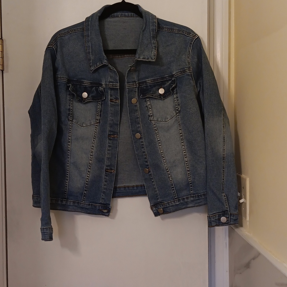 Shein Jean jacket w/silver buttons sz 0X